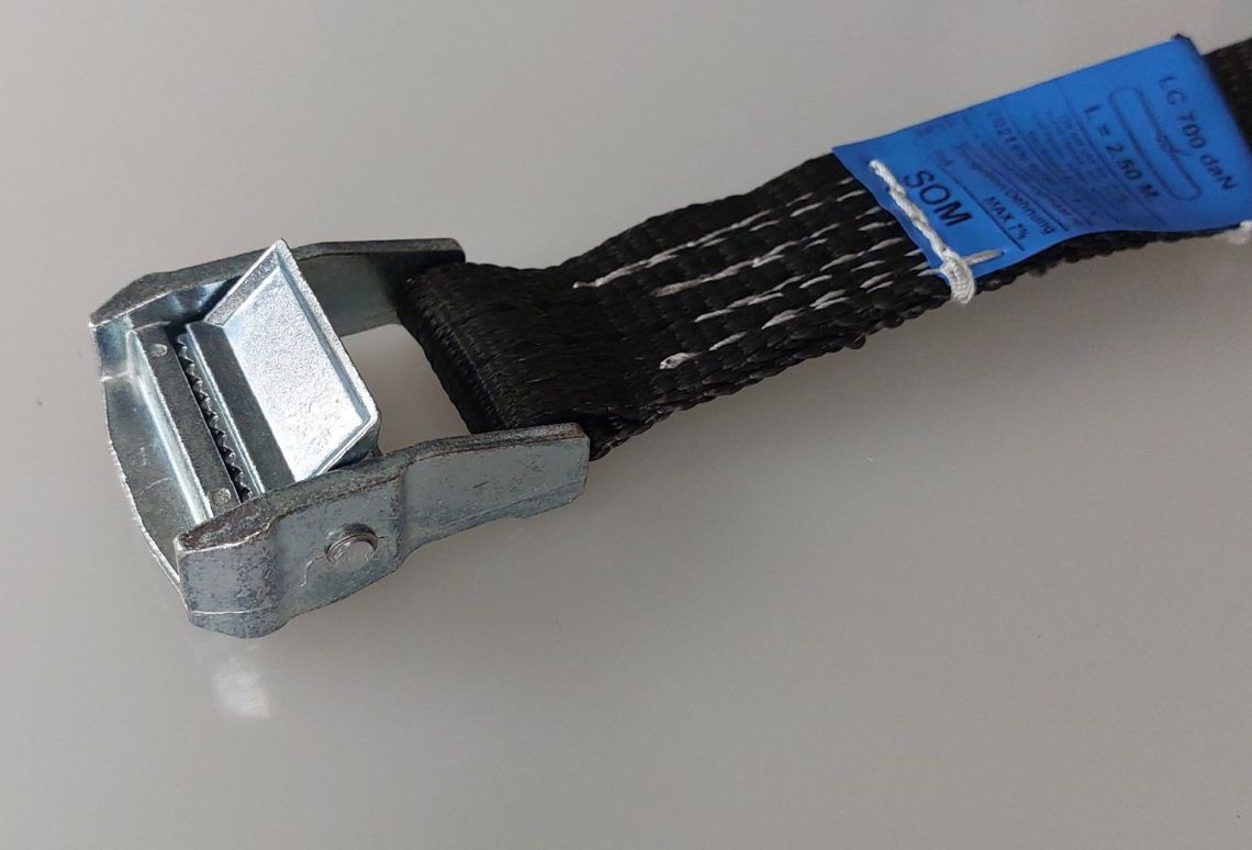 Bagagegordel 35 mm 350 kg 2,5M zwart