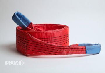 Hijsband 5 Ton 1 meter - rood