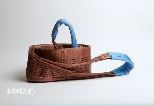 Hijsband 6 Ton 1 meter - bruin