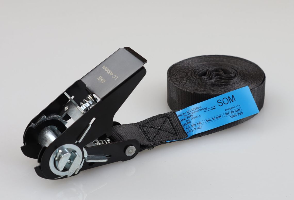 Spanband 25 mm 0,8T 1-delig | Zwarte ratel