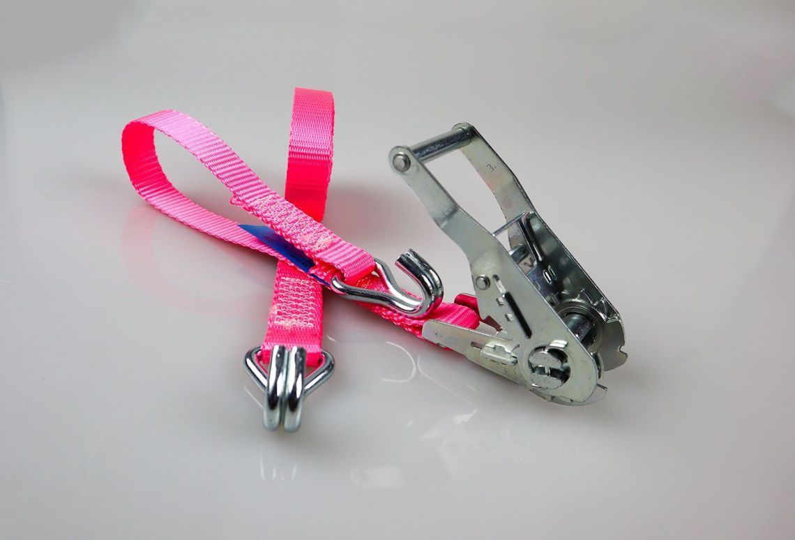 Roze spanband 25mm 1,5T 2-delig | Vooraanzicht