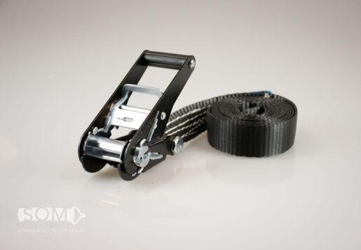 Spanband 35 mm 3T 1-delig | Zwarte ratel